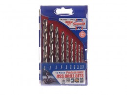 Faithfull HSS Drill Set M2 1 - 10mm + Plastic Case £28.49